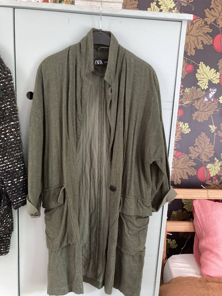 linnen jas Zara, Zara, Ophalen of Verzenden, Zo goed als nieuw, Maat 34 (XS) of kleiner