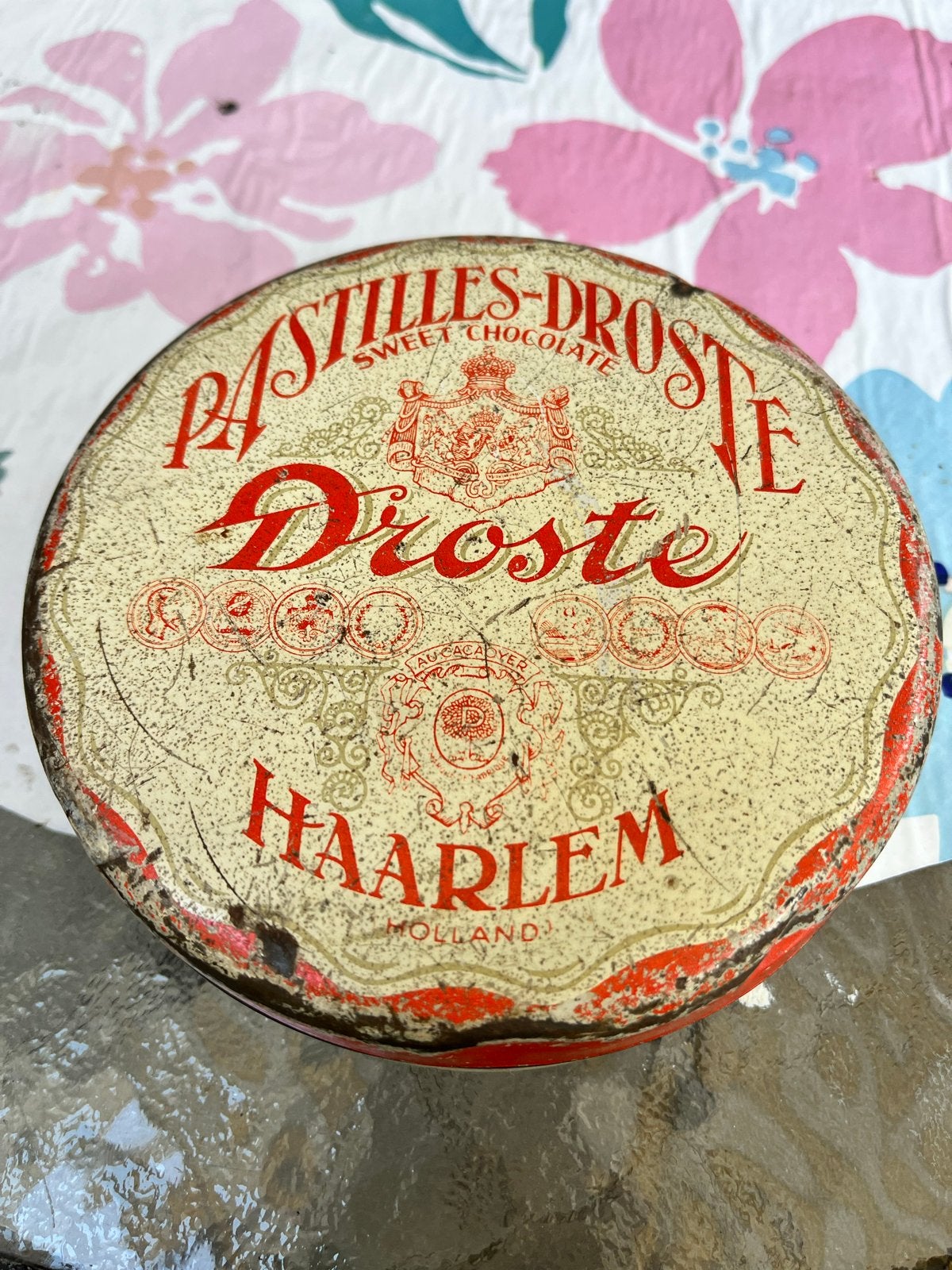 Vintage Droste Pastilles blik - Haarlem Holland, Ophalen, Gebruikt, Overige, Droste