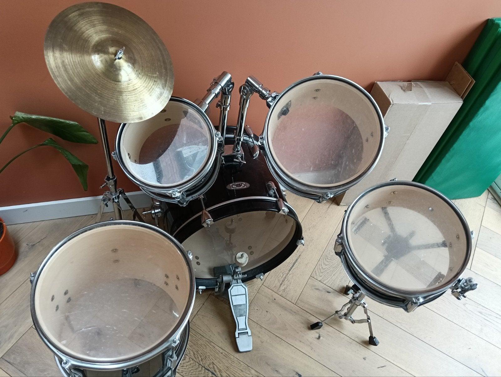 Pearl Pure Series drumstel - Compleet en Gebruikt, Muziek en Instrumenten, Ophalen, Gebruikt, Pearl