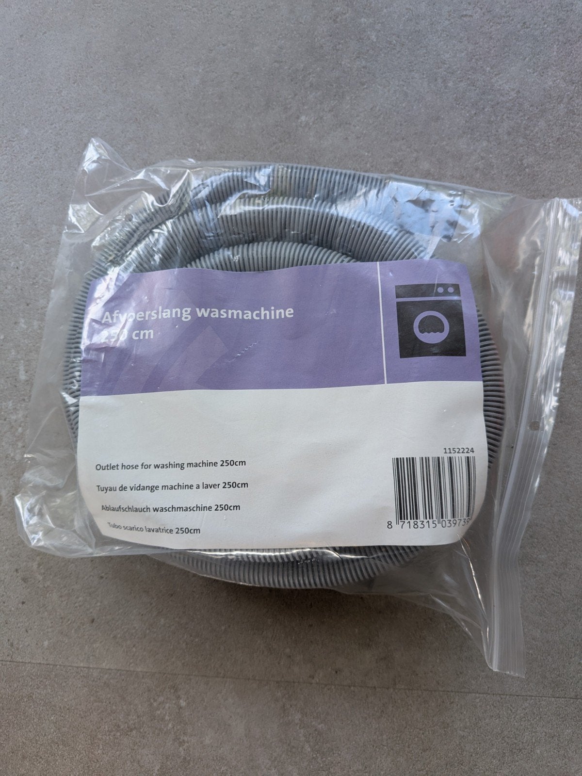 Nieuwe Afvoerslang Wasmachine 250 cm, Ophalen of Verzenden, Nieuw