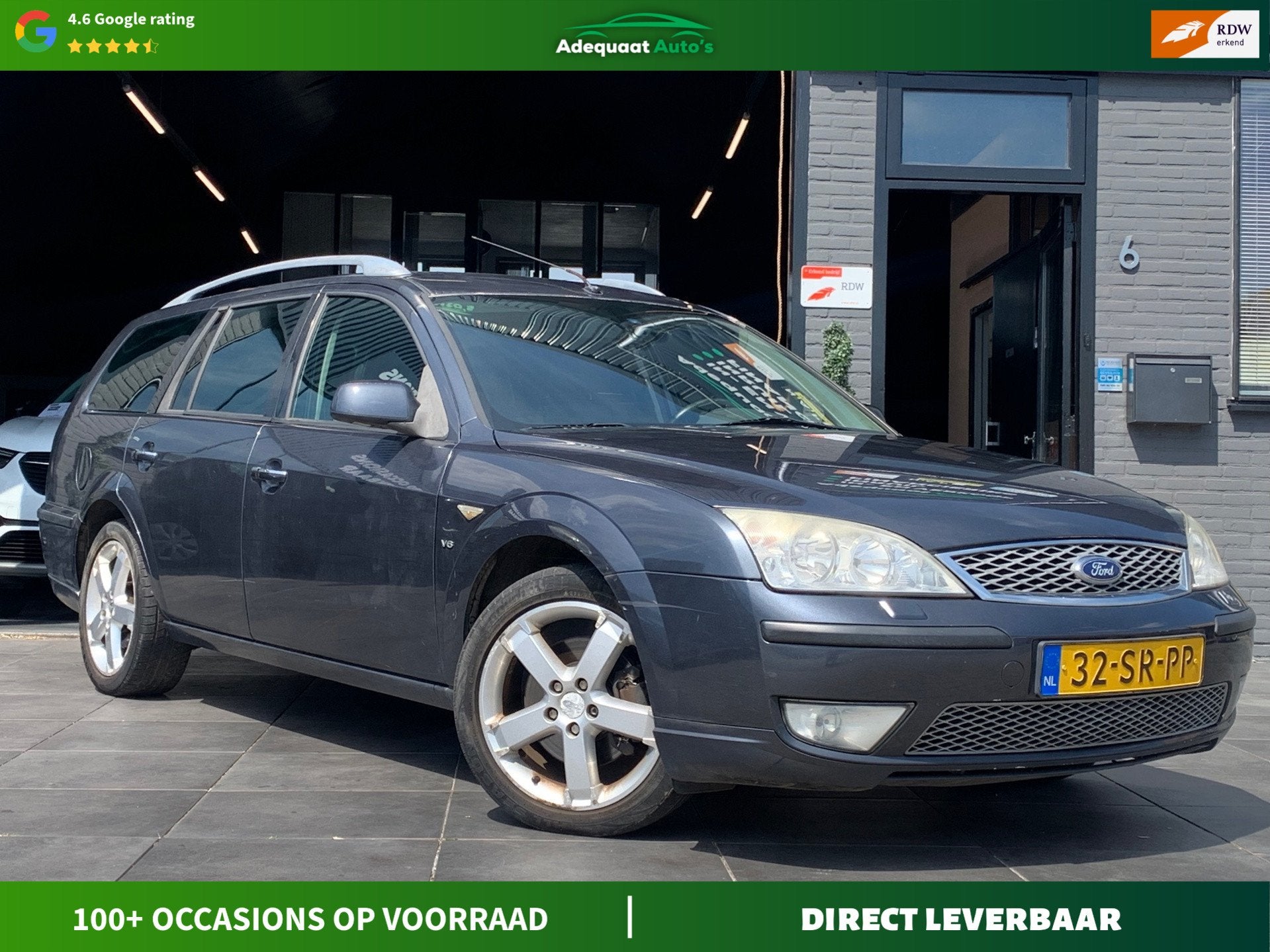 Ford Mondeo Wagon 2.5 V6 Platinum|Trekhaak|Stoelvw|Cruise, Auto's, Ford, Voorwielaandrijving, Zwart, Leder en Stof, 170 pk