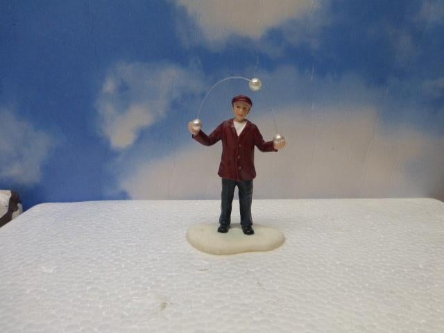 luville Juggler kerstdorp poppetje figurine beeldje jongleur, Ophalen of Verzenden, Zo goed als nieuw