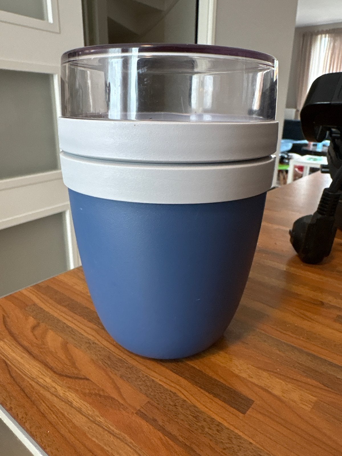 Mepal Lunchpot Ellipse - Blauw/Grijs - nieuw!, Kunststof, Ophalen of Verzenden, Zo goed als nieuw, Overige merken