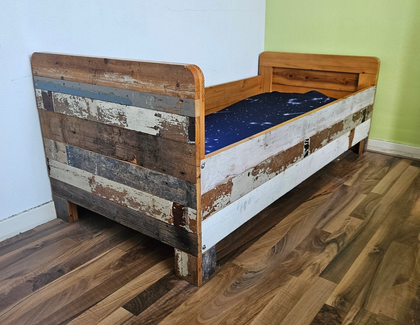 Kinderbed Juniorbed Piet Hein Eek sloophout, Ophalen, 70 tot 85 cm, 140 tot 160 cm, Zo goed als nieuw