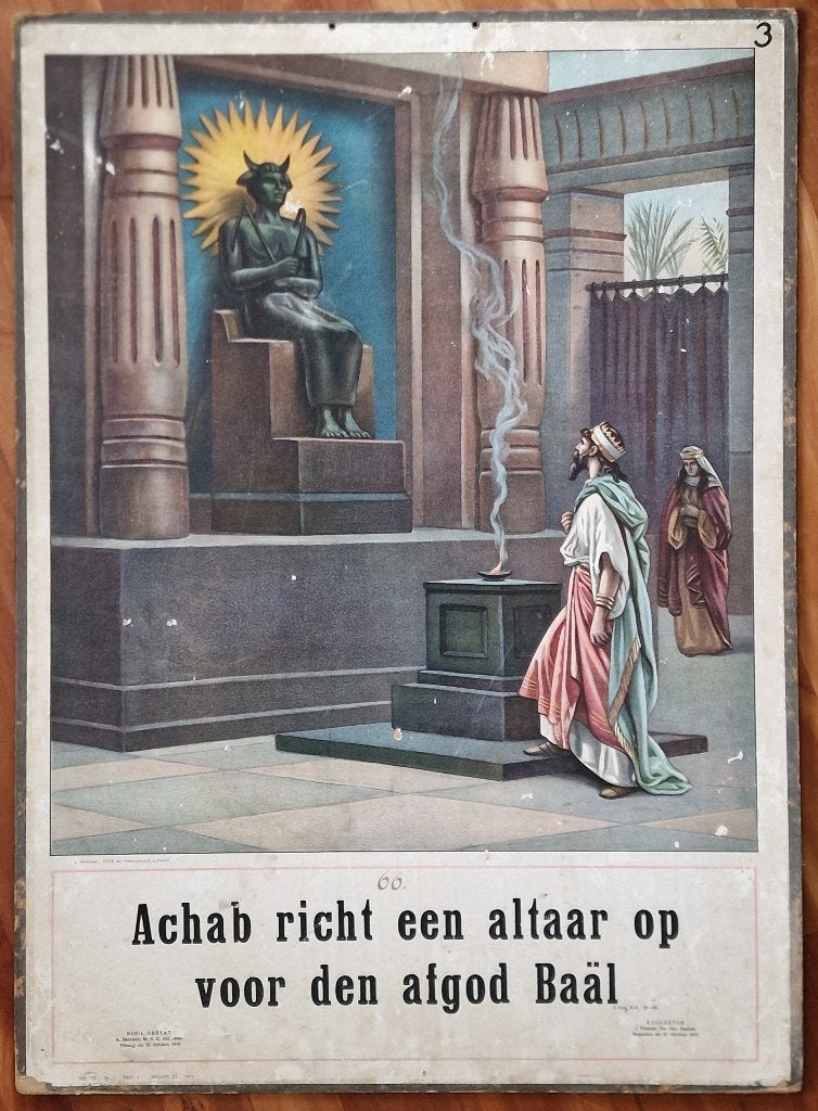 Achab richt een altaar op voor den afgod Baäl, Ophalen, Geschiedenis