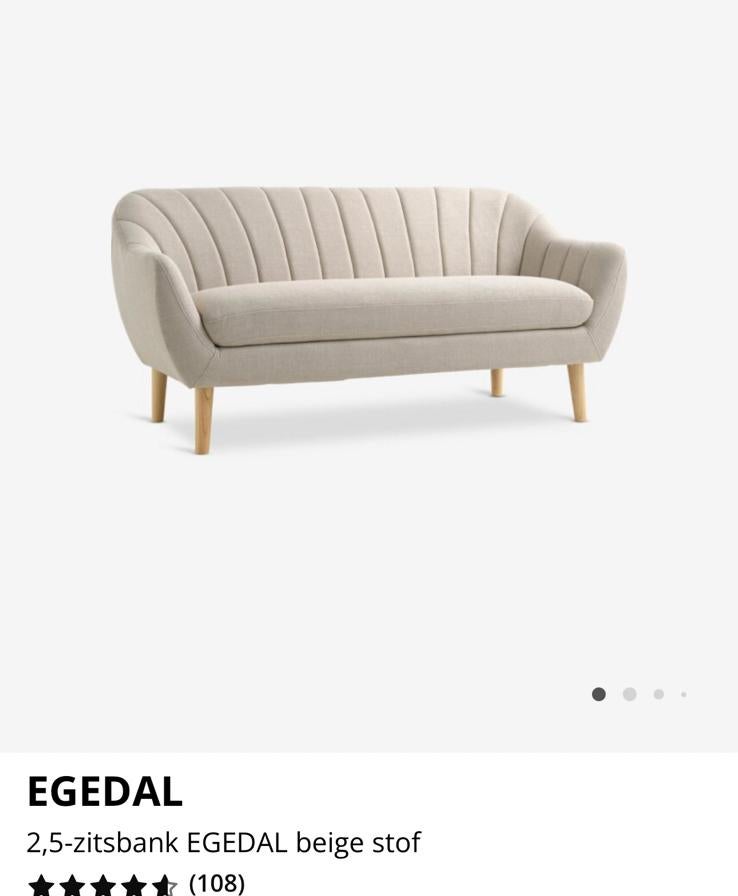 JYSK Bankje Bankstel - 2,5 zitbank Beige, Ophalen, Zo goed als nieuw, Tweepersoons, Beige