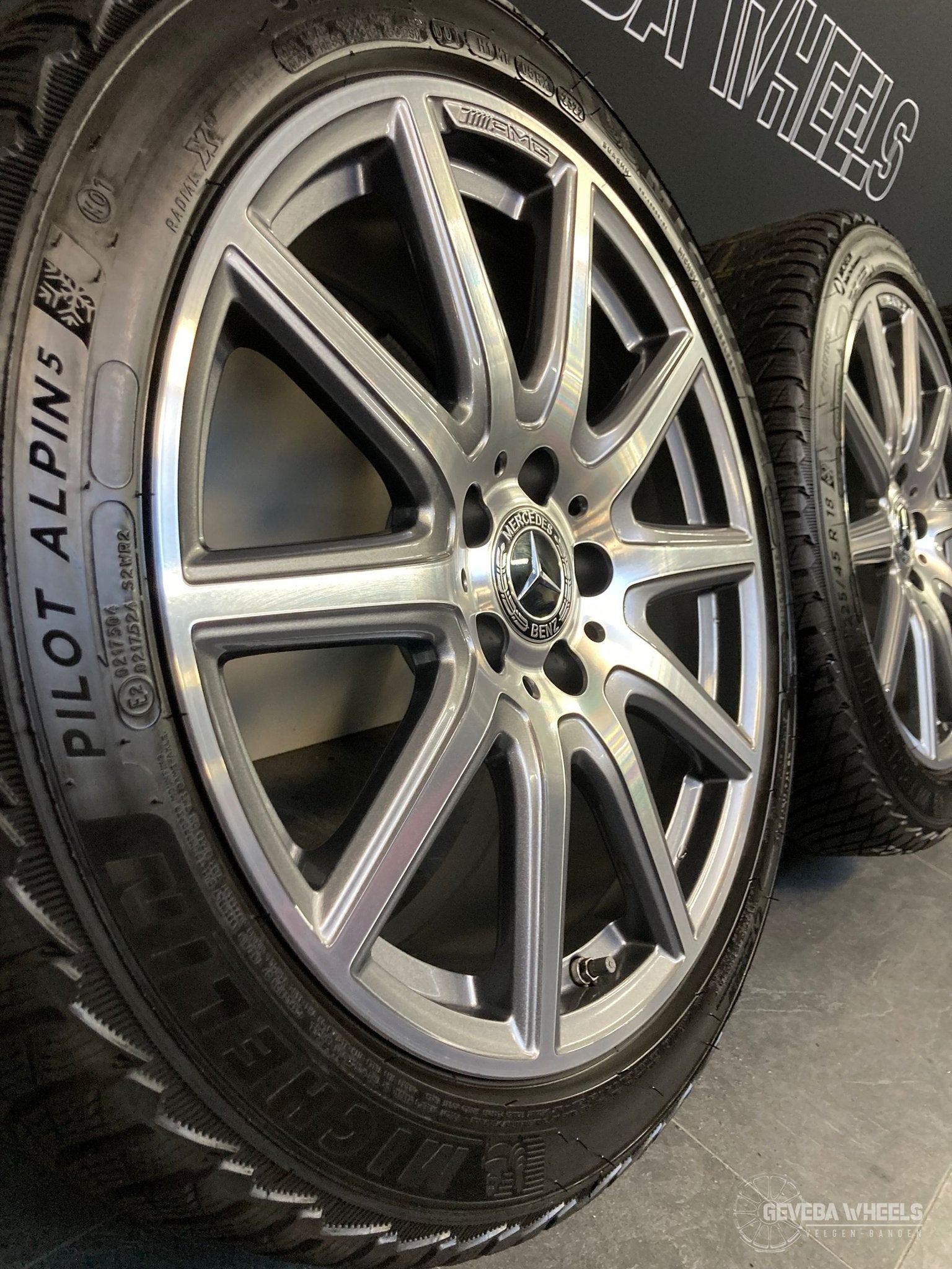 18” originele Mercedes A45 CLA 35 45 AMG velgen winterbanden, 18 inch, Gebruikt, -, -