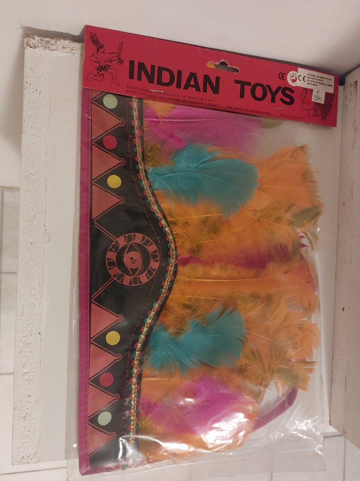 Indianen Hoofdtooi met Veren - Nieuw in Verpakking, Ophalen of Verzenden, Nieuw, 104 of kleiner, Jongen of Meisje