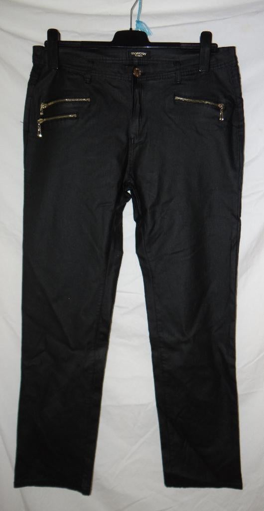 Mooie zwarte MONDAY PREMIUM broek, Kleding | Dames, Broeken en Pantalons, Ophalen, Zwart, Maat 46/48 (XL) of groter, Monday Premium