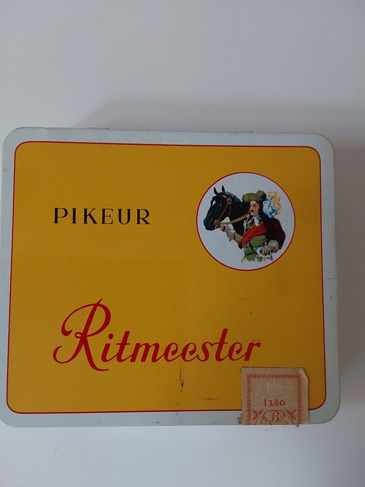 Oud blikje Ritmeester sigaartje ( zie de prijs), Ophalen, Gebruikt, Tabaksdoos of Verpakking