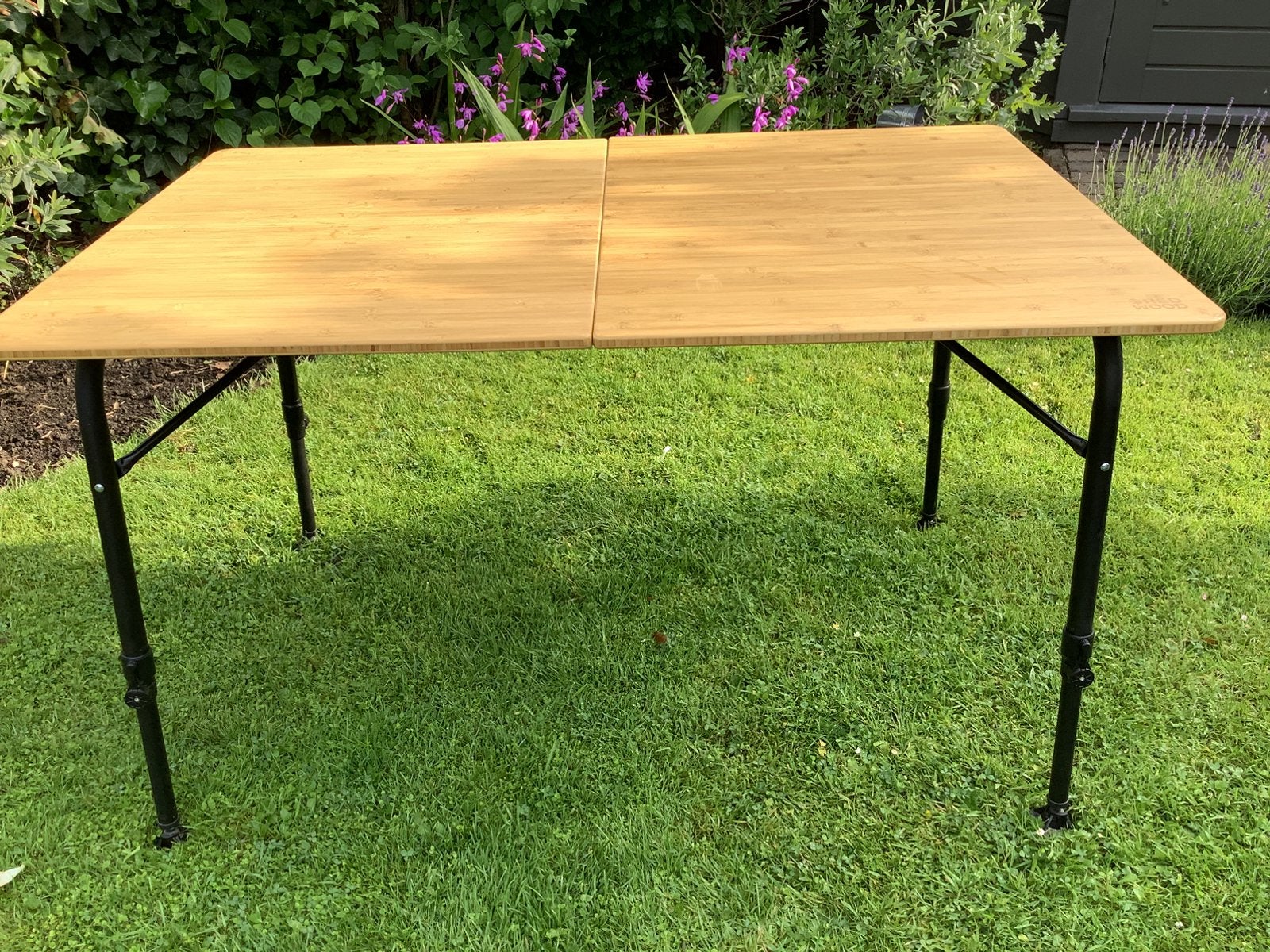 Campeertafel Redwood bamboe 120cmx80cm, Tuin en Terras, Ophalen, Zo goed als nieuw, Aluminium
