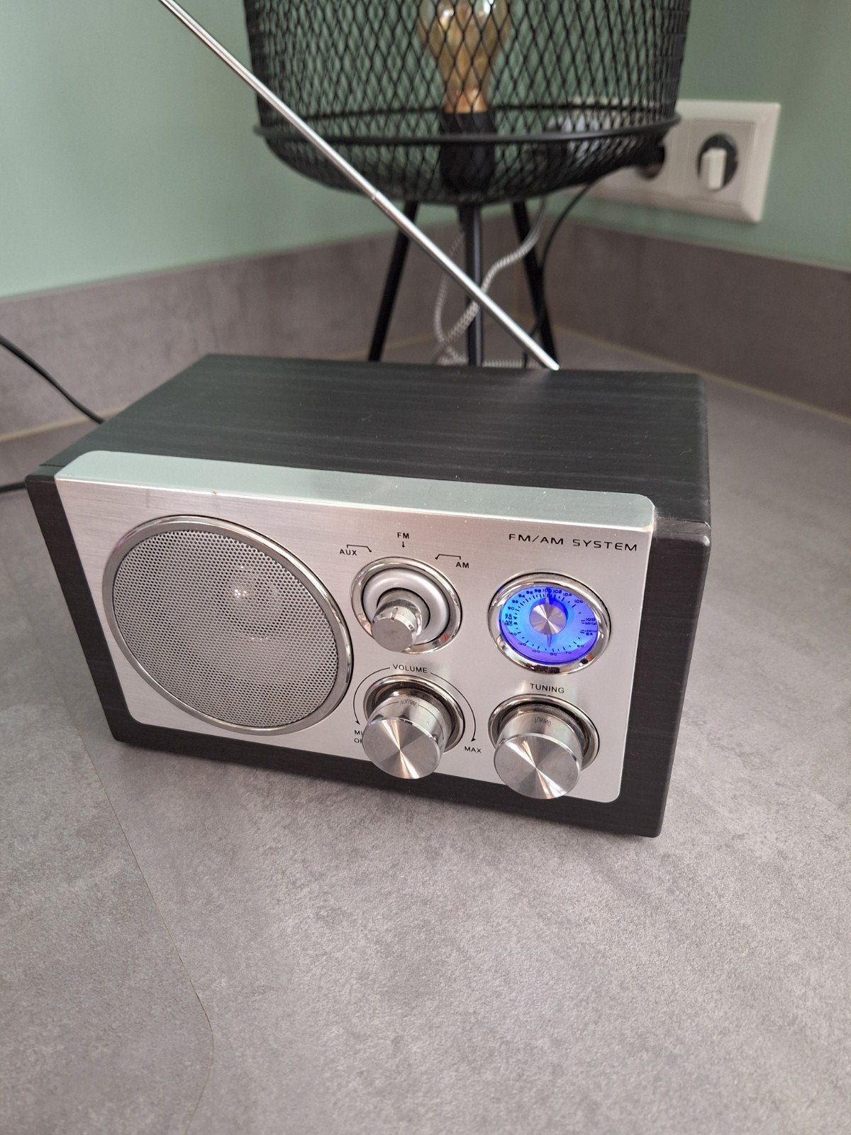 Stijlvolle FM/AM Radio met Houten Look, Ophalen, Gebruikt, Radio