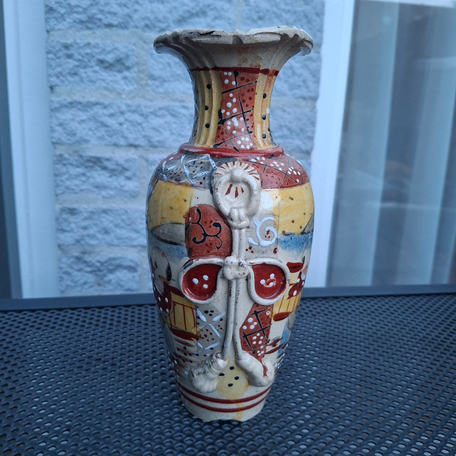 Antieke Japanse Satsuma vaas met decoratie, Antiek en Kunst, Ophalen