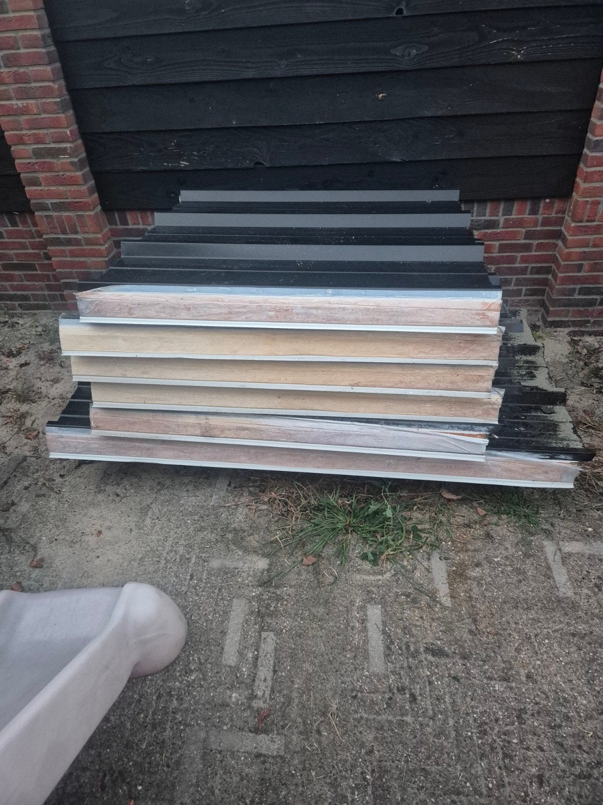 sandwichpanelen zwart, Ophalen of Verzenden, Gebruikt