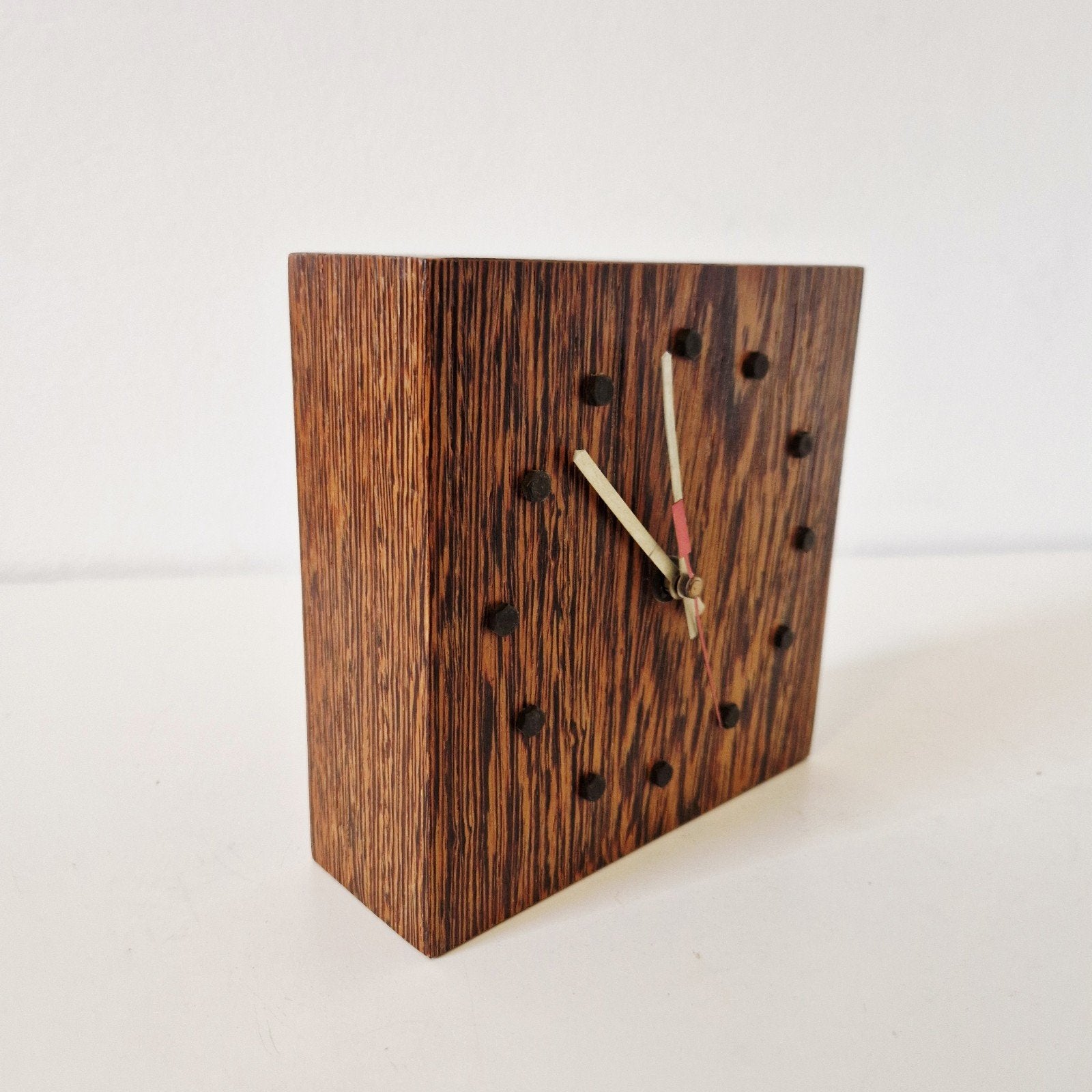 Vintage Wenge Houten Mantelklok Jaren '60 - Werkend