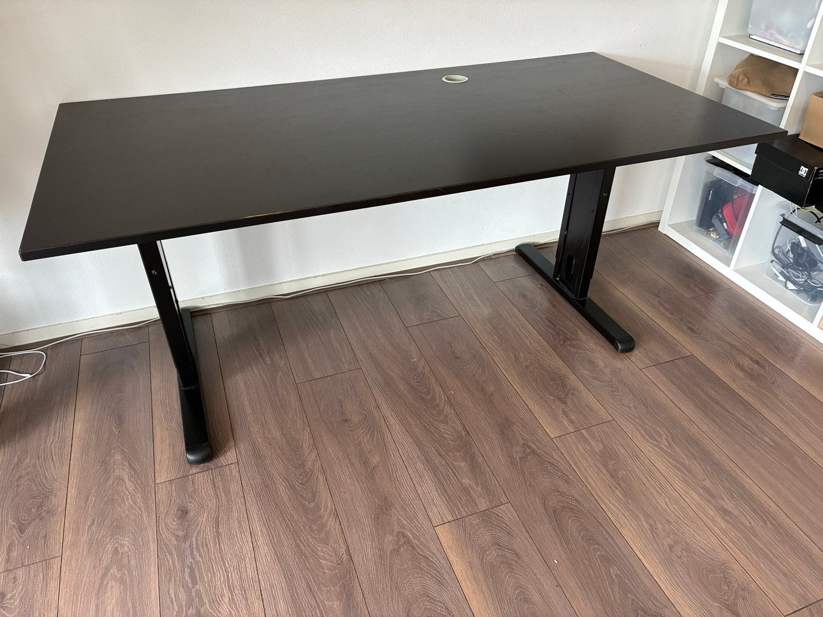 IKEA Galant Bureau - Zwart, 160x80 cm, Ophalen, Zwart, Gebruikt, Spaanplaat of MDF