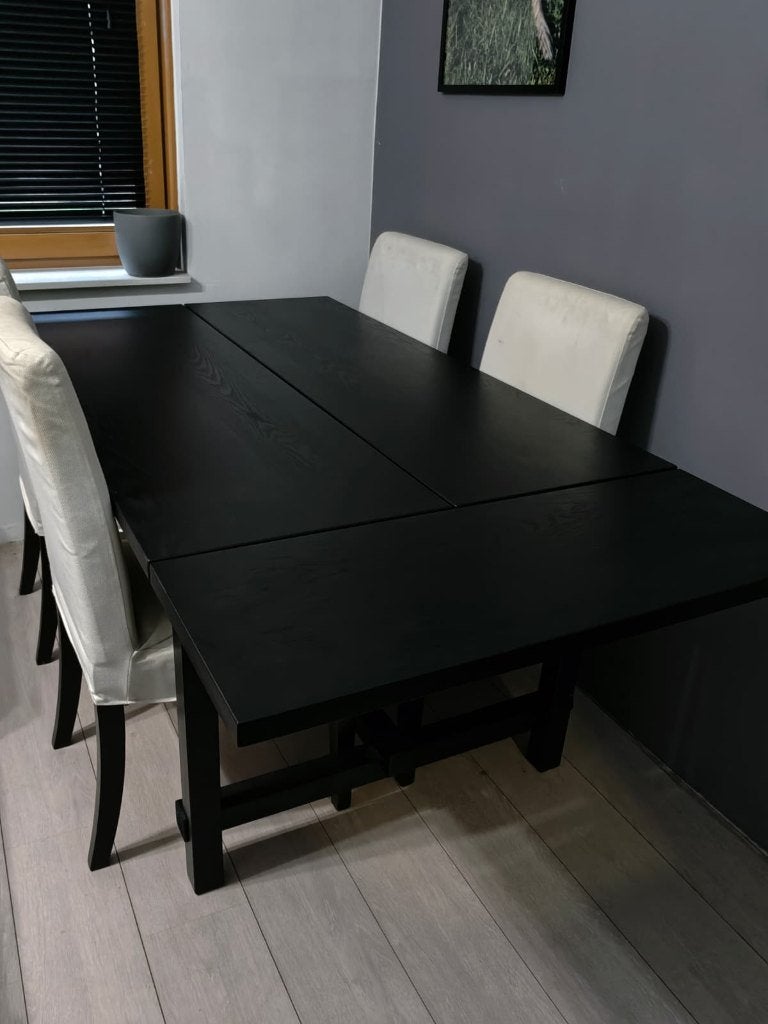 NORDVIKEN uitschuifbare eettafel incl. 4 stoelen gratis., Ophalen, Overige materialen, 100 tot 150 cm, 200 cm of meer