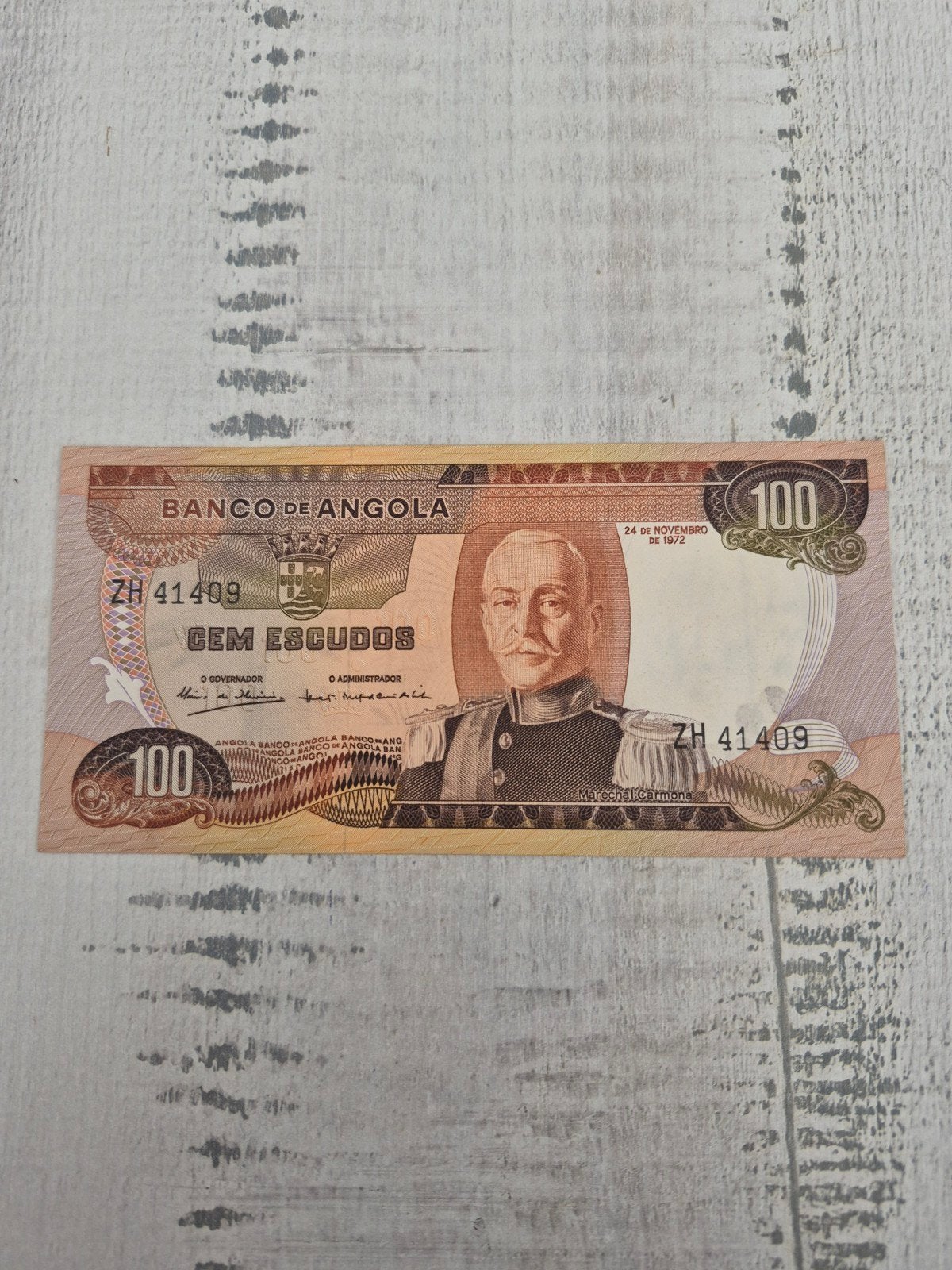Angola 100 Escudos biljet 1972, Postzegels en Munten, Bankbiljetten | Afrika, Ophalen of Verzenden, Overige landen, Los biljet