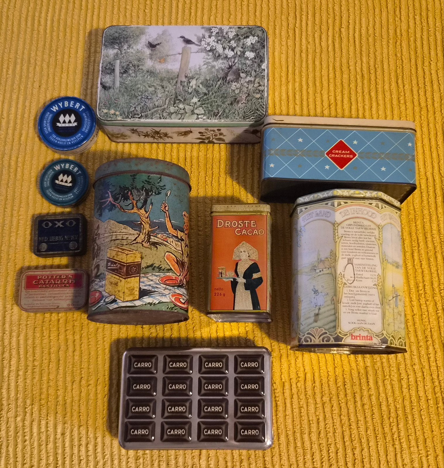 Oude merkblikken, Verzamelen, Blikken, Ophalen of Verzenden, Gebruikt, Overige