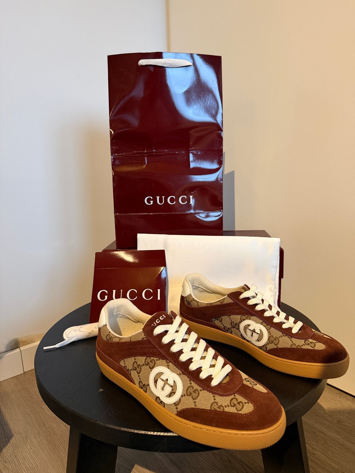 Gucci Heren Sneakers Maat 42 - Zo goed als nieuw, Ophalen of Verzenden, Zo goed als nieuw, Bruin, Sneakers of Gympen