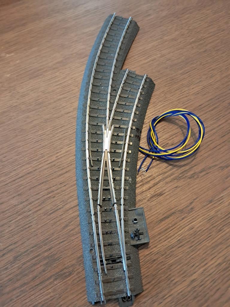 MARKLIN 24672 BOCHTWISSEL MET ELECTRISCHE BEDIENING, Wisselstroom, Gebruikt, Rails, Ophalen of Verzenden