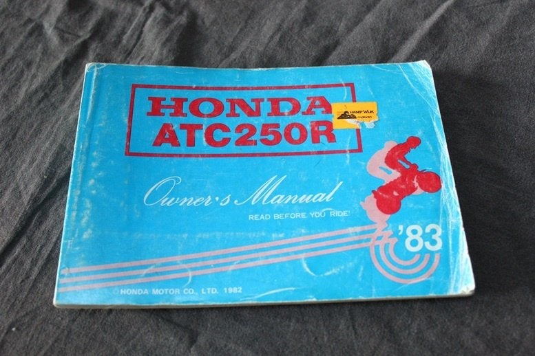 Honda ATC250 1983 trike owner's manual ATC 250, Motoren, Ophalen of Verzenden, Honda