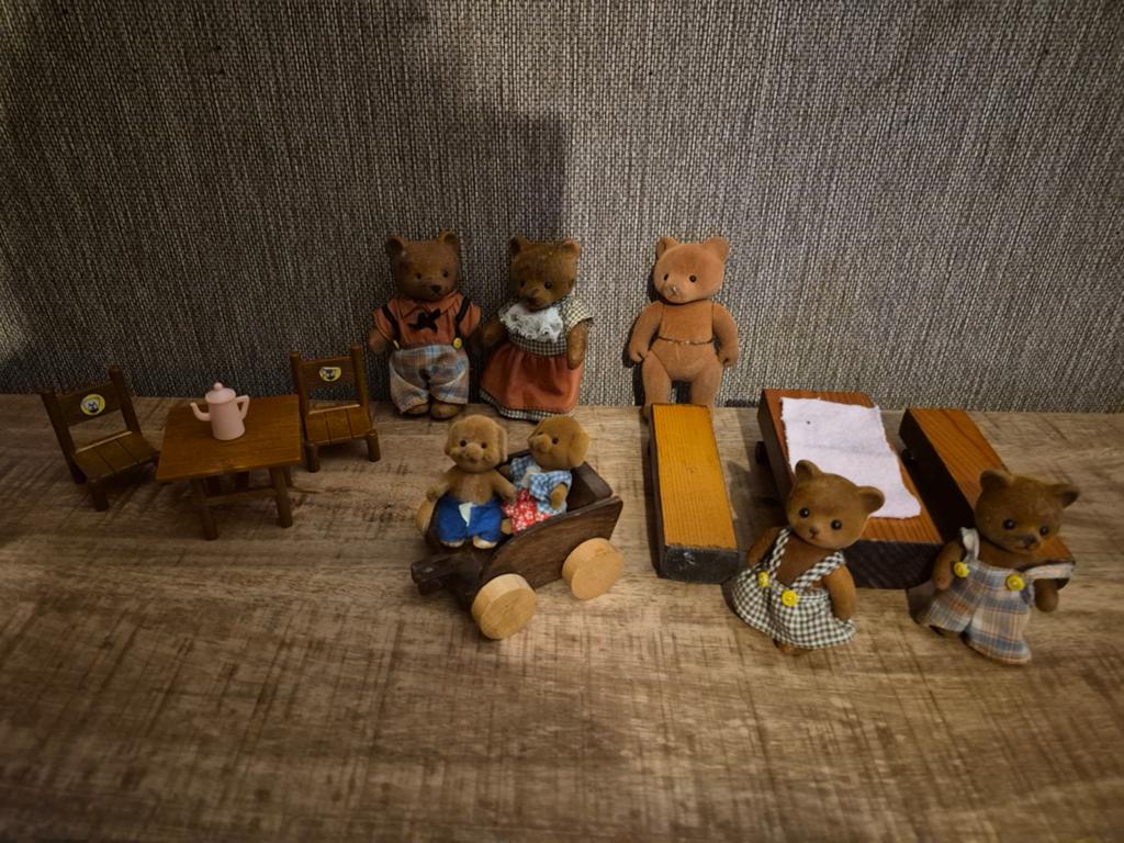 Vintage silvanian beren set 15delig Bieden v/a€25euro, Ophalen of Verzenden