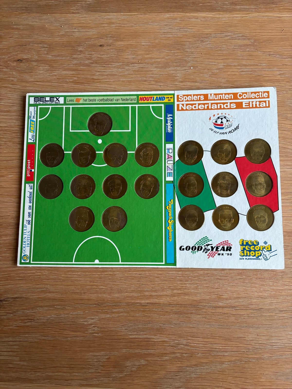 WK '90 Voetbal Munten Collectie + Wedstrijdschema, Verzamelen, Ophalen of Verzenden, Gebruikt
