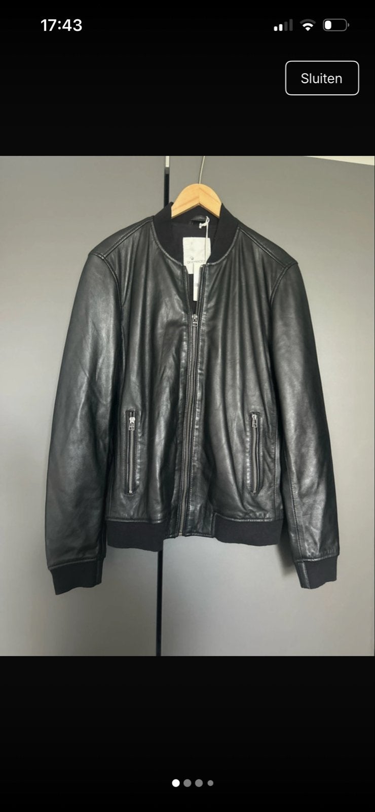 Goosecraft Leren Bomberjack - XS (valt oversized), Verzenden, Gedragen, Maat 34 (XS) of kleiner, Zwart