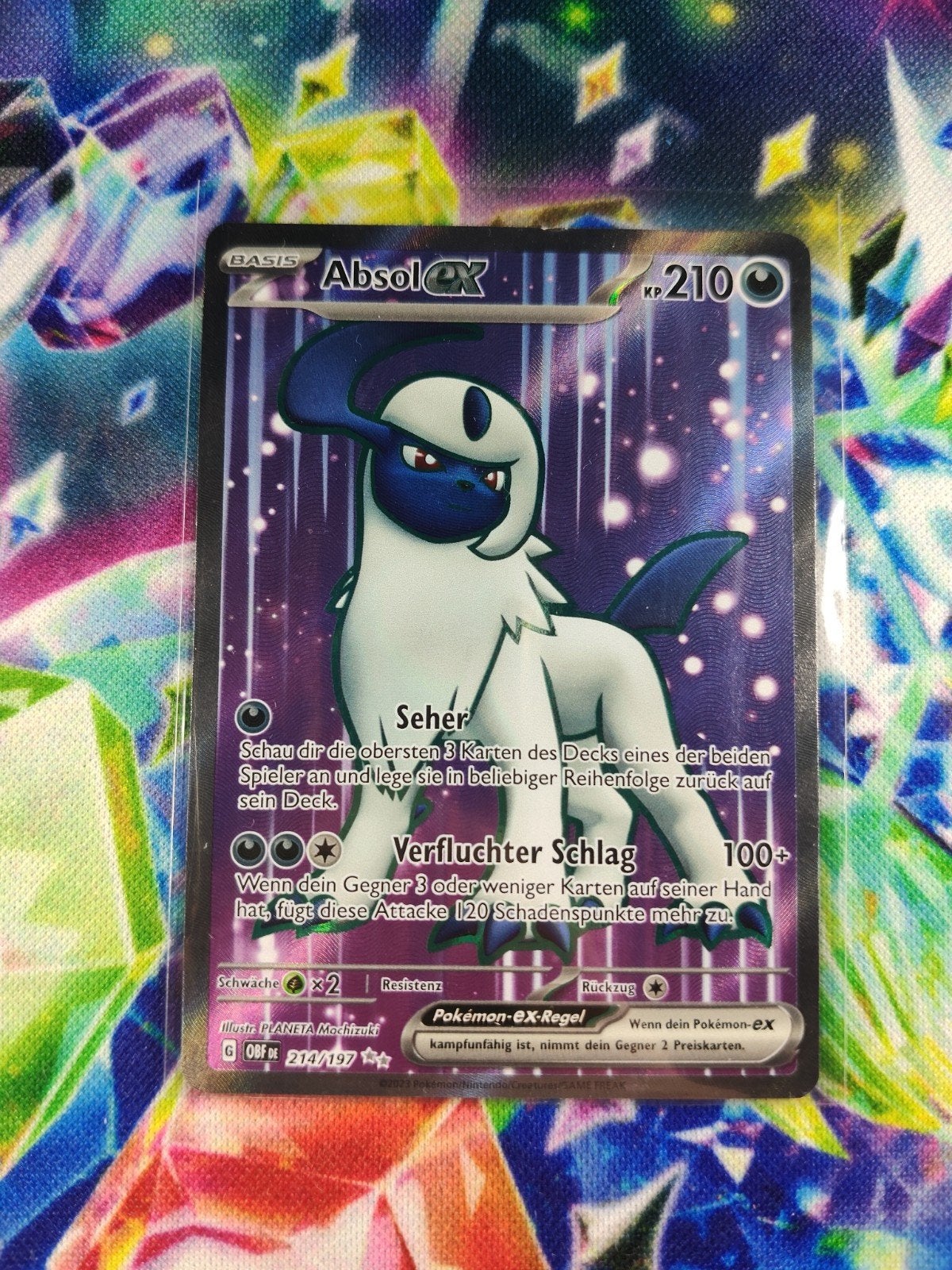 Absol ex 214/197 - Obsidian Flames - Pokémon Kaart, Ophalen of Verzenden, Zo goed als nieuw, Losse kaart