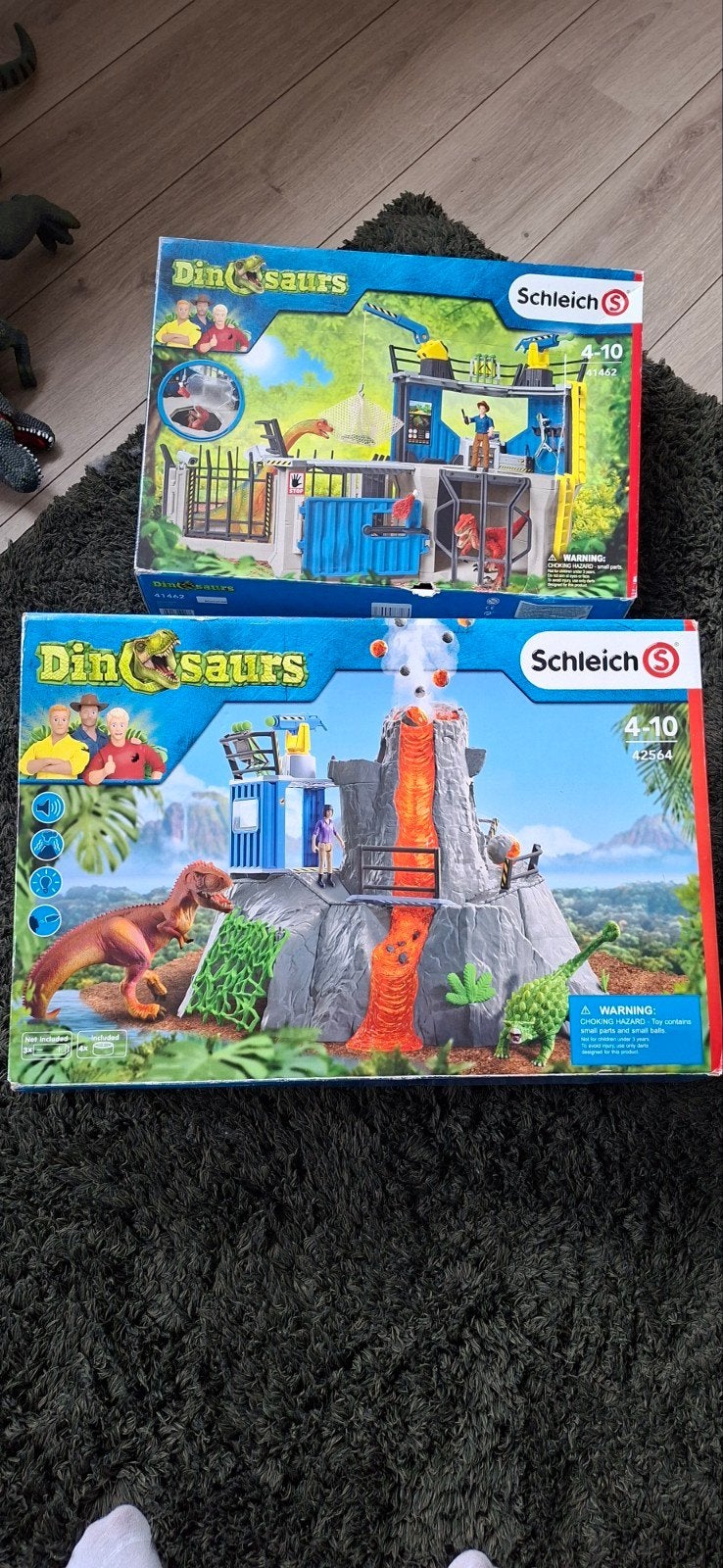Schleich dino onderzoekscentrum en vulkaan expeditie, Ophalen of Verzenden, Gebruikt