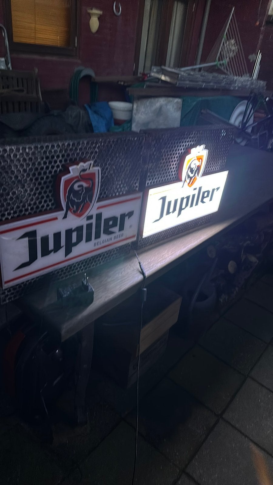 Jupiler Reclamebord, Ophalen of Verzenden, Gebruikt, Reclamebord, Plaat of Schild, Jupiler