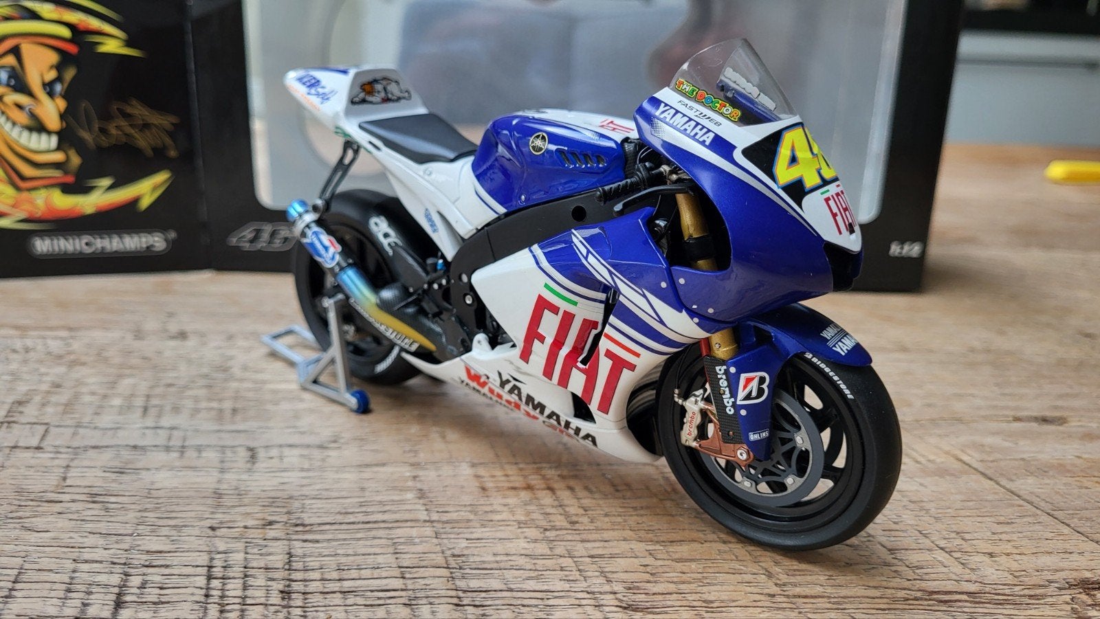 Minichamps 1:12 Valentino Rossi 2008, Ophalen of Verzenden, Zo goed als nieuw, 1:9 t/m 1:12, Motor