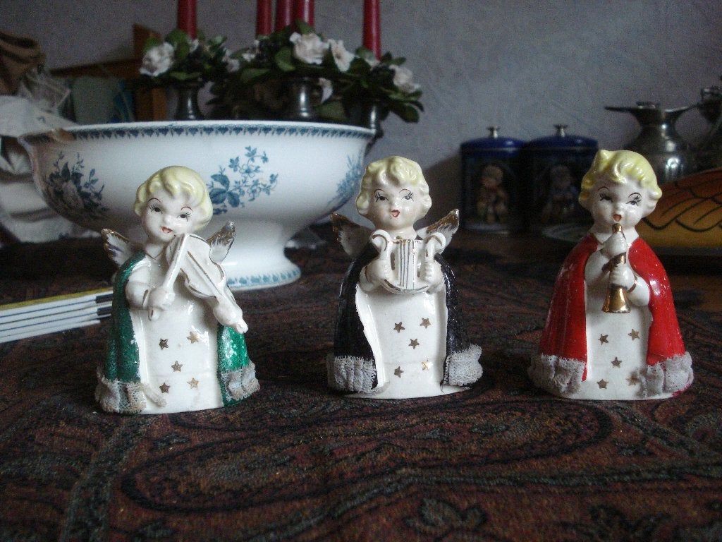 setje van 2 zeer mooie antieke porseleinen engeltjes, Ophalen of Verzenden