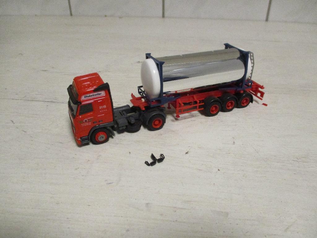 Daf 95 Den Hartog met Blanco Container Schaal 1:87, Hobby en Vrije tijd, Ophalen, Zo goed als nieuw, Bus of Vrachtwagen, Overige merken
