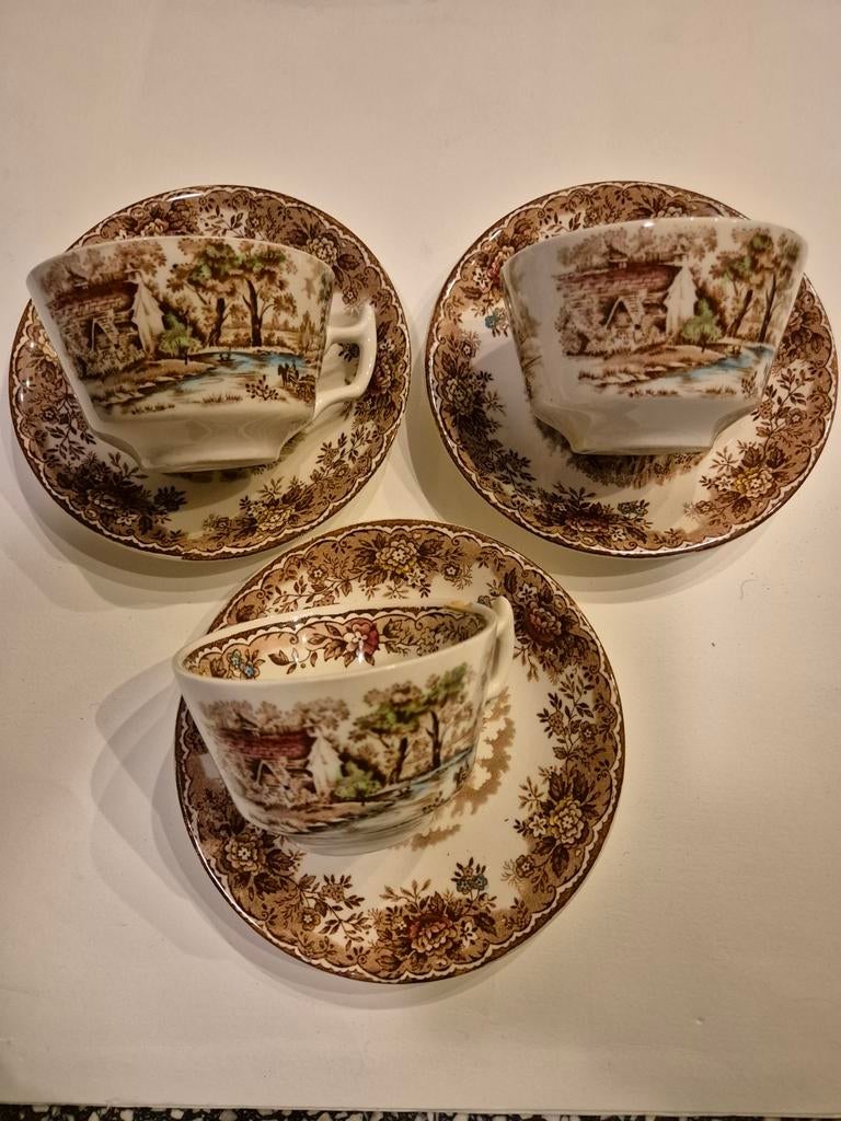 3 x Alfred Meakin Edinburgh kop en schotel set van 3, Verzenden