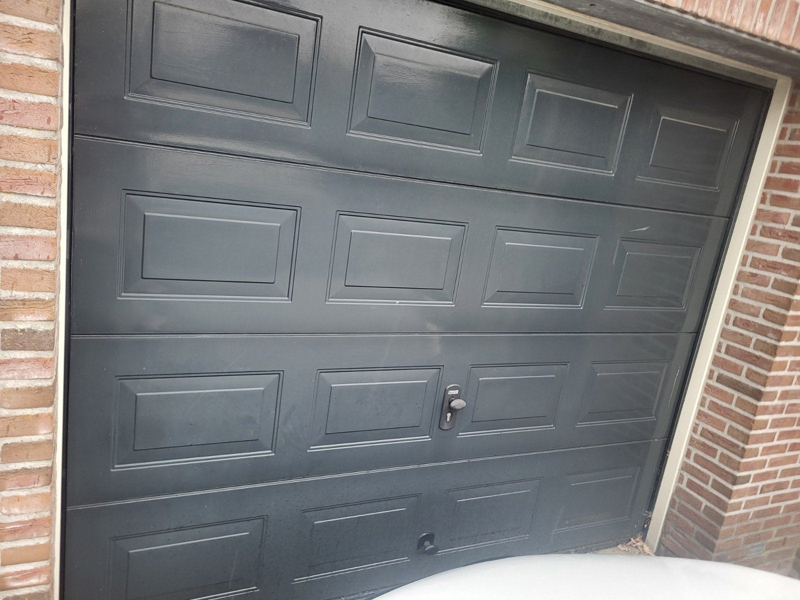 Elektrische garagedeur met motor (Comfort 250), Ophalen, Gebruikt, Garagedeur, 120 cm of meer
