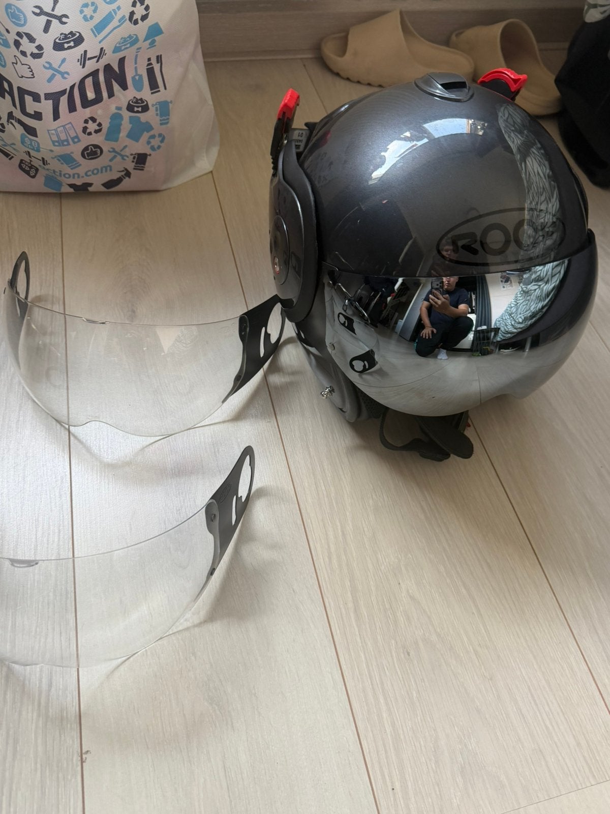 Roof Boxer helm v8 Alpha metal, Ophalen, Zo goed als nieuw, Medium