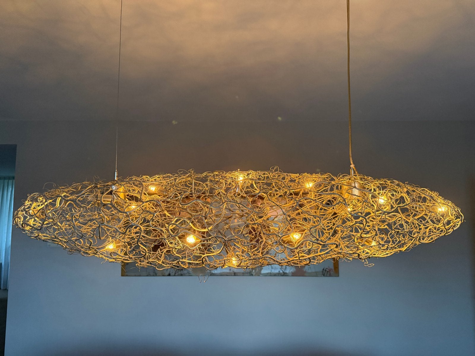 Brand van Egmond Crystal Waters Hanglamp Nikkel 130cm, Ophalen, Gebruikt, Metaal