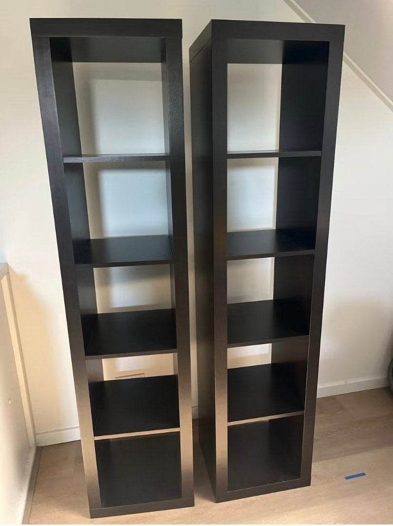 5 vaks Kallax expedit vakkenkast open kast 5x1 zwart Ikea, Ophalen, Minder dan 50 cm, 5 laden of meer, 100 tot 150 cm