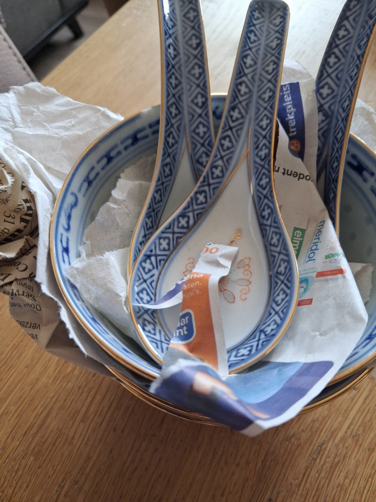 chinees porselein, Ophalen