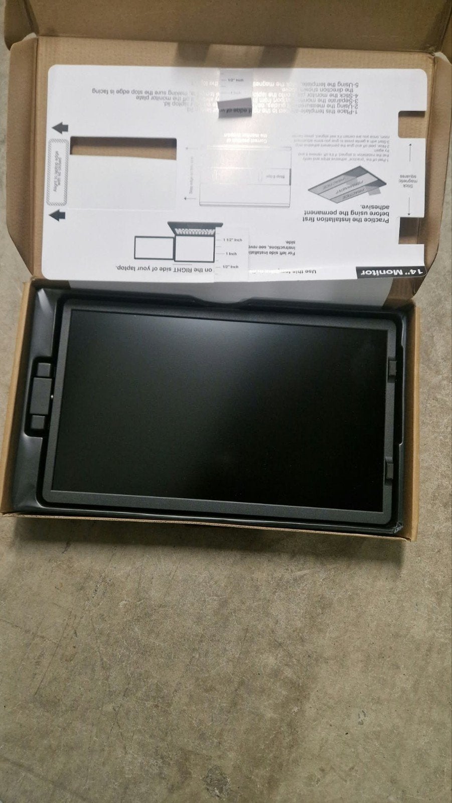 Farfi 14" Monitor - Draagbaar Scherm voor Laptop, Computers en Software, Ingebouwde speakers, HDMI, Nieuw, Full HD