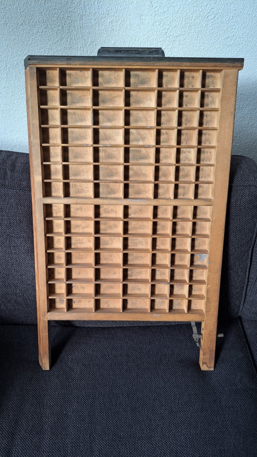 2 Antieke houten letterbak - Vintage drukkerij lade, Ophalen