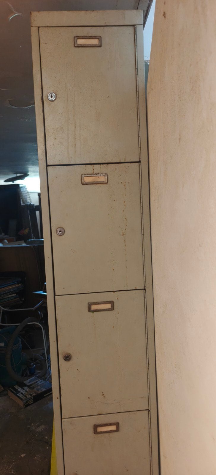 Vintage metal locker kastje 193x50 cm, Huis en Inrichting, Kasten | Lockerkasten, Ophalen, Gebruikt, Vintage, Industrieel, Retro