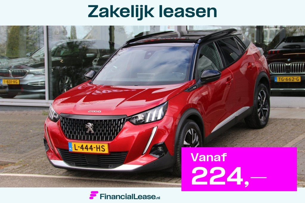 Peugeot 2008 1.2 PureTech GT PANO-DAK AUTOMAAT!, Gebruikt, Euro 6, 1199 cc, Leder en Stof