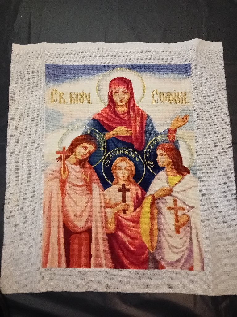 Werkelijk schitterend borduurwerk van Russische icoon (01)., Antiek en Kunst, Verzenden