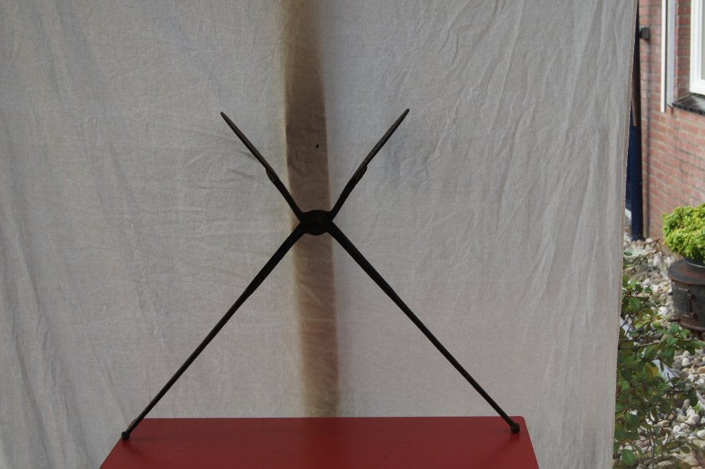 Antiek wafelijzer van gietijzer, Ophalen of Verzenden