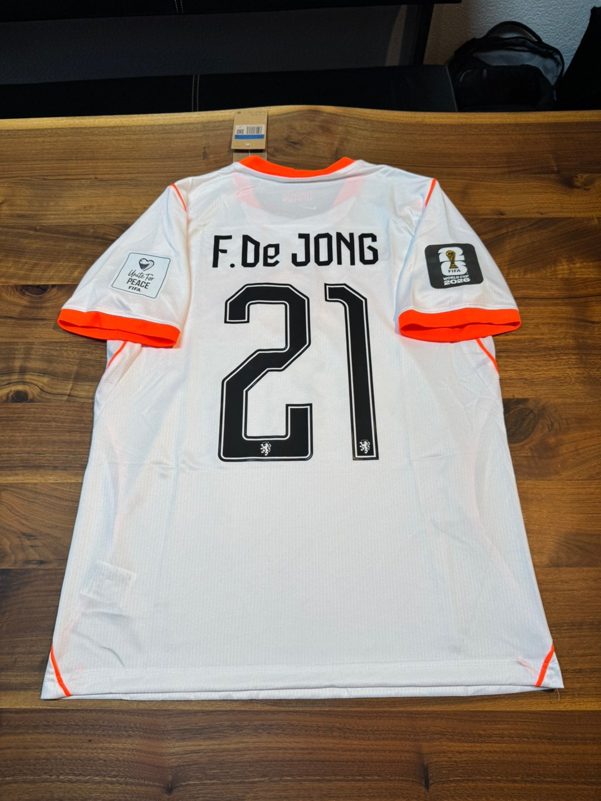 Nederland Frenkie de Jong - Thuisshirt WK 2026 - Maat M, Sport en Fitness, Voetbal, Maat M, Ophalen of Verzenden, Zo goed als nieuw