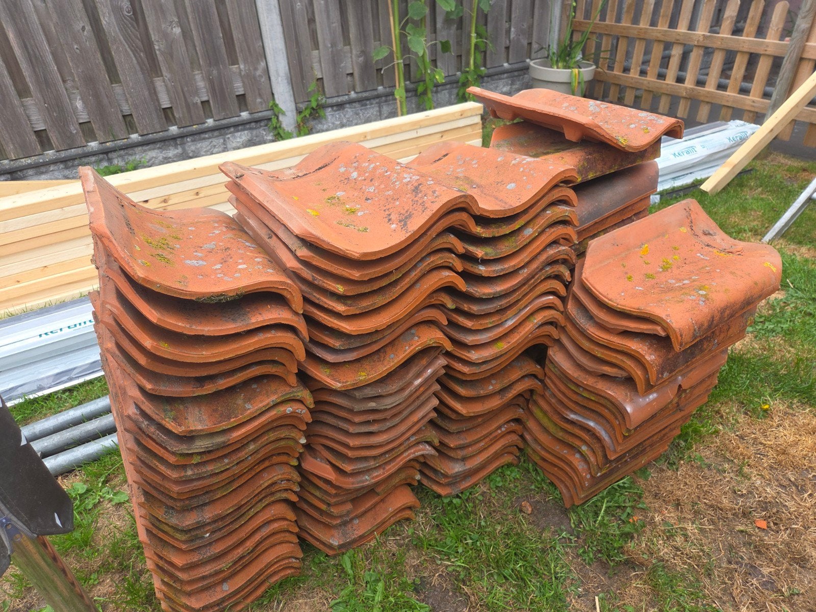 Dakpannen, Doe-het-zelf en Verbouw, Dakpannen en Dakbedekking, Ophalen, Gebruikt, Steen of Klei, 15 m² of meer