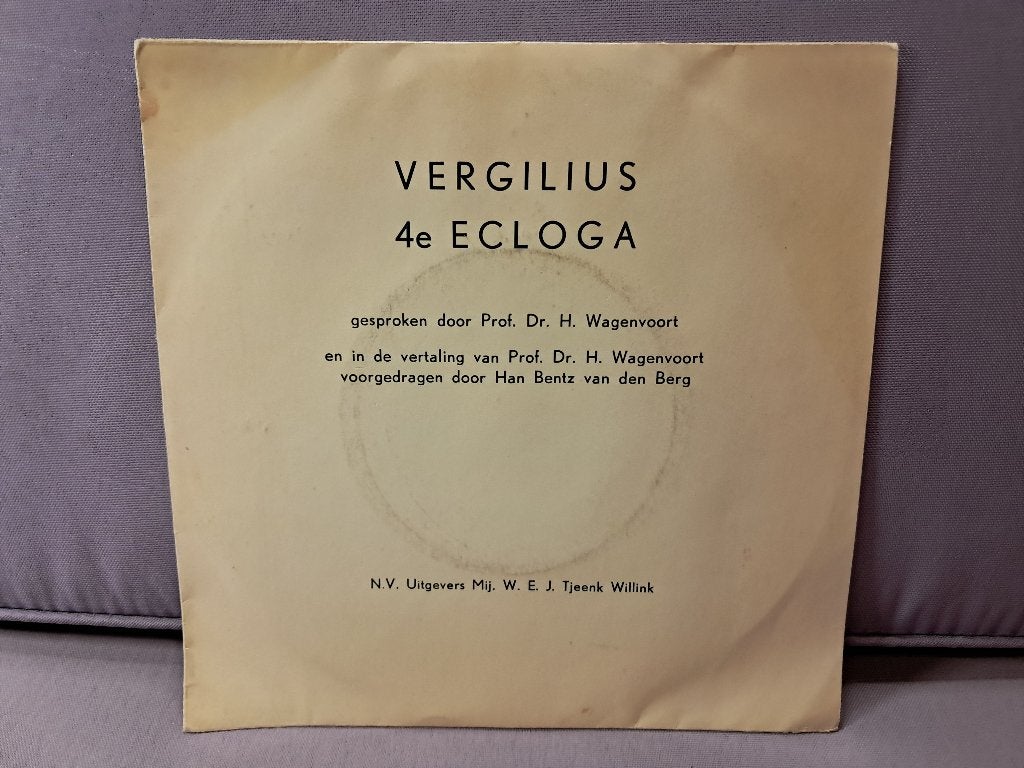 45t. Vergilius - 4e Ecloga. vg+/ex, Gebruikt, Overige genres, 7 inch, Ophalen of Verzenden